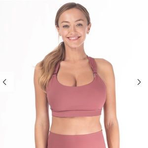 Sweat & Milk Nursing Sports Running “Chloe” Bra Dusty Rose Size Large